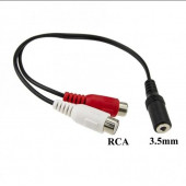 3.5mm Stereo (Dişi) to 2 x RCA (Dişi) Çevirici Kablo - 1
