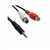 3.5mm Stereo (Erkek) to 2 x RCA (Dişi) Çevirici Kablo - 1