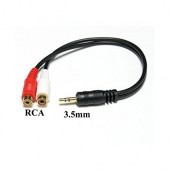 3.5mm Stereo (Erkek) to 2 x RCA (Dişi) Çevirici Kablo - 4