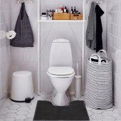 Kaydırmaz Banyo Klozet Önü Paspası Meridyendukkan Koyu Gri 55x60 cm - 3