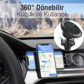 Coofbe Super 4X Güçlü Mıknatıslı Araç Tutucu Havalandırma Bölmesi Araç İçi Telefon Tutucu Oynar Başlık - 3