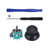 PS5 Analog Motor ve Topuz 1+1 Tornavida Ayırıcı Set Playstation 5 Kol Tamir Seti Yedek Parça - 1