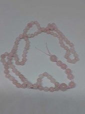 Pembe Kuvars Taşı Tesbih 6mm 99luk Ara Düğümlü El Yapımı thumbnail 1