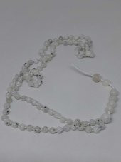 Ay Taşı Tesbih 6mm 99luk Ara Düğümlü El Yapımı thumbnail 1