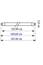 Philips TL-D 36W T8 Floresan Ampul Snow White (25 Adet) 120 cm Floresan Armatür - 2