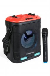 Magıcvoıce Mv-6005 Vhf El Mik-usb/sd/bt30 Watt Işıklı Taşınabilir Şarjlı Seyyar Anfi - 1