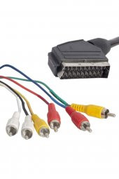 Scart 6 Rca Streo Standart 1.5 mt Kablo - 1