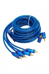 Powermaster Pm-425 2 Rca Erkek + 4 Rca Erkek Şaseli 5 Metre Mavi Kablo - 1