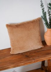 The Mia Peluş Yastık Kahve 37x55 cm - 3