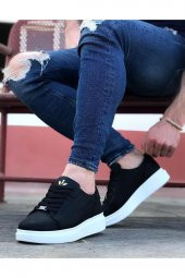 Wagoon WG028 Siyah Bağcıklı Kalın Taban Casual Erkek Ayakkabı - 2