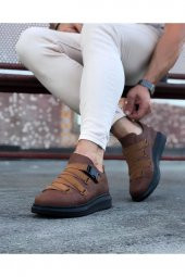 Wagoon WG033  Taba Siyah Erkek Yüksek Taban  Ayakkabı - 2