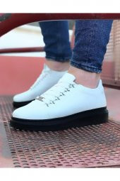 Wagoon WG08 Beyaz Kömür Düz Erkek Casual Ayakkabı - 3