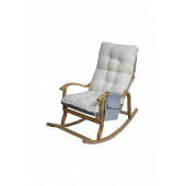 Mobildeco Erciyes Gri/Krem Çift Renkli Cepli Sallanan Sandalye Dinlenmeemzirmetvokumakoltuğu Berjer MD-TV - 2