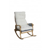 Mobildeco Erciyes Gri/Krem Çift Renkli Cepli Sallanan Sandalye Dinlenmeemzirmetvokumakoltuğu Berjer MD-TV - 6