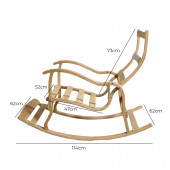 Mobildeco Erciyes Gri/Krem Çift Renkli Cepli Sallanan Sandalye Dinlenmeemzirmetvokumakoltuğu Berjer MD-TV - 7