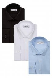 SÜVARİ 3 LÜ SİM FİT DÜZ GÖMLEK SETİ SİYAH BEYAZ MAVİ thumbnail 1