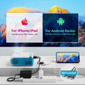 Nasin Mini Projektör Video Projektörü 1080P Desteklenir - 2