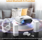 HAPPRUN Projektör 5G WiFi Bluetooth Projektör - 5