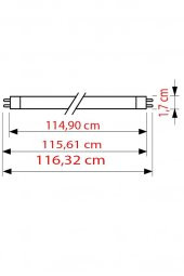 Philps 54W Enerji Tasarruflu Florasan Armatür 3000K Sarı 116 cm - 2