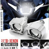 Angel Led Bi-xenon Beyaz Far Merceği Hd Projektör Oto Mercekli Lens 2.5" - 1