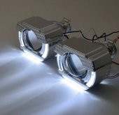 Angel Led Bi-xenon Beyaz Far Merceği Hd Projektör Oto Mercekli Lens 2.5" - 3