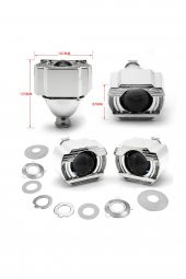 Angel Led Bi-xenon Beyaz Far Merceği Hd Projektör Oto Mercekli Lens 2.5" - 4