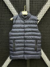 MODAY SOFT CASUAL LACİVERT SPOR DOLUM ŞİŞME YELEK YATAY DİKİŞ PATLI - 6