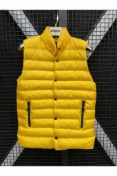 MODAY SOFT CASUAL LACİVERT SPOR DOLUM ŞİŞME YELEK YATAY DİKİŞ PATLI - 7