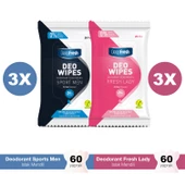 Deep Fresh Deodorant Mendil Kadın ve Erkek Set 6 x 20 Yaprak thumbnail 1