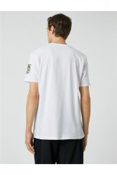 3sam10038hk KOTON Beyaz Erkek Jersey Pamuk T-shirt - 4