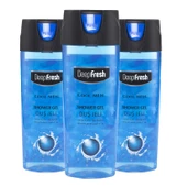 Deep Fresh Pratik Kapaklı Erkek Duş Jeli Cool Men 3 x 500 ml - 1