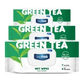 Deep Fresh Doğal Özler Yeşil Çay Islak Mendil 3 x 120 Yaprak - 2