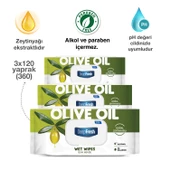 Deep Fresh Doğal Özler Zeytinyağı Islak Mendil 3 x 120 Yaprak - 3
