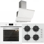 Silverline BO6502W02 - CS5335W01 - 3420 Classy 60 Beyaz Cam Ankastre Set - 1