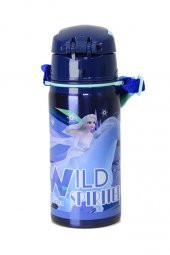 Kız Çocuk Çelik Matara 500ml 1 Adet Frozen Elsa Çelik Suluk 1 Adet Frozen Lisanslı Okul Matarası - 2