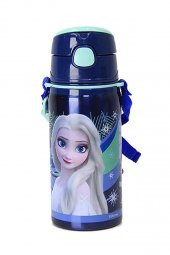 Kız Çocuk Çelik Matara 500ml 1 Adet Frozen Elsa Çelik Suluk 1 Adet Frozen Lisanslı Okul Matarası - 3
