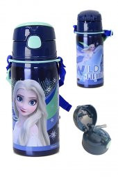 Kız Çocuk Çelik Matara 500ml 1 Adet Frozen Elsa Çelik Suluk 1 Adet Frozen Lisanslı Okul Matarası - 1