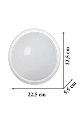 Nisaluce 20W Ledli Glop Armatür 6400K Beyaz - Sıva Üstü Tavan Balkon Armatür thumbnail 2