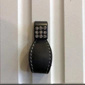 Deri Düğme Kulp Taşlı Siyah (2 Adet) thumbnail 2