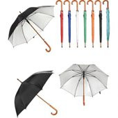 Ahşap Saplı Fiber Glass Kırılmaz Şemsiye (Siyah) thumbnail 2