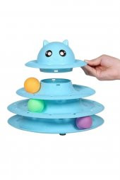 Tower Of Tracks Eğlenceli Üç Katlı Kedi Oyuncağı Seti Kedi Oyunu - 2