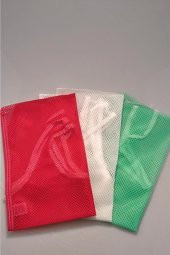 Pratik Kullanımlı 3lü Renkli Pazar Market Taşıma Filesi Poşeti - 1