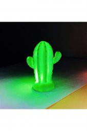 Pilli Silikon Led Işıklı Sevimli Kaktüs Gece Lambası Aydınlatması thumbnail 2