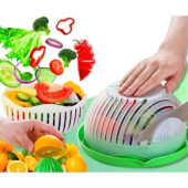 Pratik Salata Yapma Kasesi Kolay Salata Yapma Aparatı Tabağı - 1
