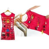 Elbise Şeklinde Takı Organizeri - Pembe Askılık - 1