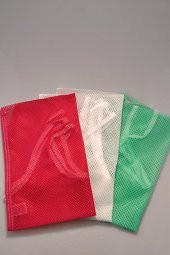 Pratik Kullanımlı 3lü Renkli Pazar Market Taşıma Filesi Poşeti - 1