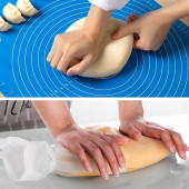 40x50 cm Silikon Ölçekli Kullanımı Kolay Hamur Açma Matı Ekmek Mantı Makarna Hamuru Yoğurma  Matı - 1