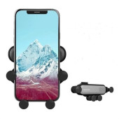 4 Nokta Destekli Tasarımlı Araç İçi Gümüş Telefon Tutucu - 1