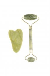 Çift Taraflı 2li Cilt Yüz Masaj Aleti Jade Roller Yeşim Taşı Seti - 2