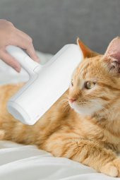 Hazneli Kedi Köpek Evcil Hayvan Kazak Kıyafet Elbise Halı Yatak Tüy Temizleyici Kıl Toz Toplayıcı - 1